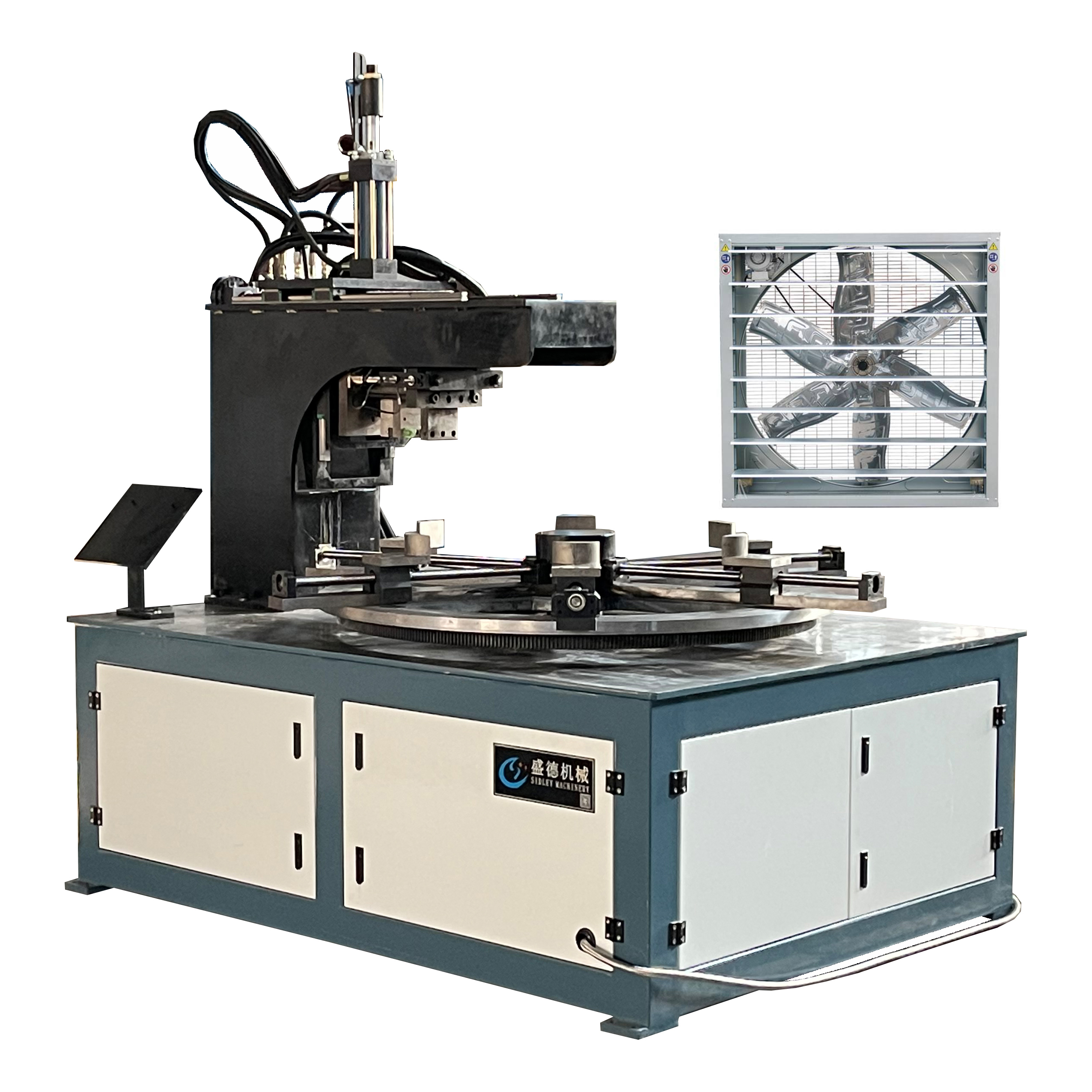 負壓風(feng)機 風筒(tong)側面沖(chong)孔機